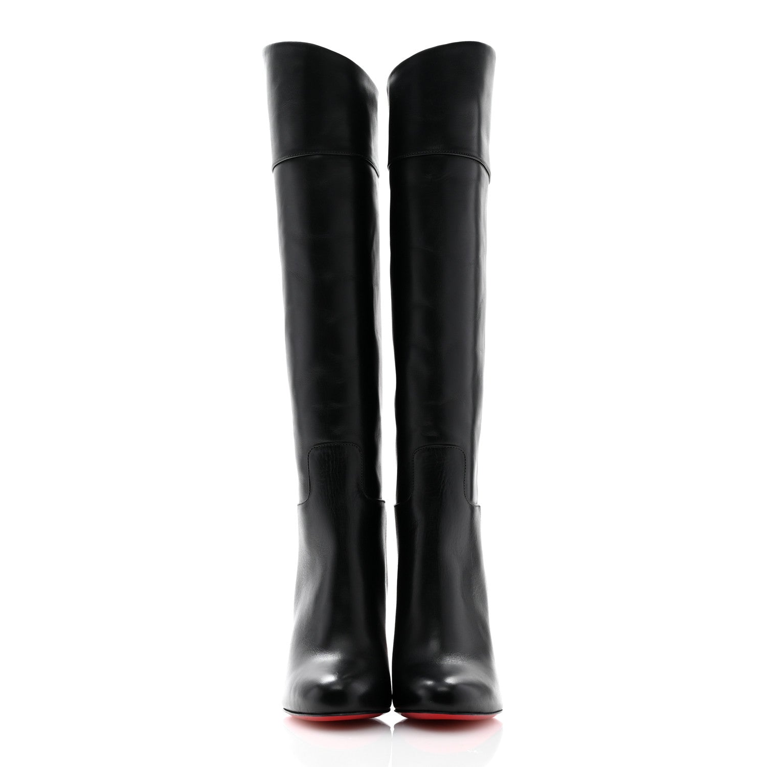 Christian Louboutin Calfskin Loo Botta 85 Knee High Boots 35.5 Black 2 of 9