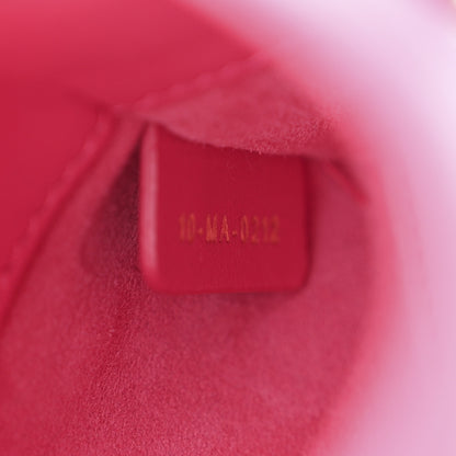 Christian Dior Lambskin Cannage Micro Lady Dior Red 7 of 12