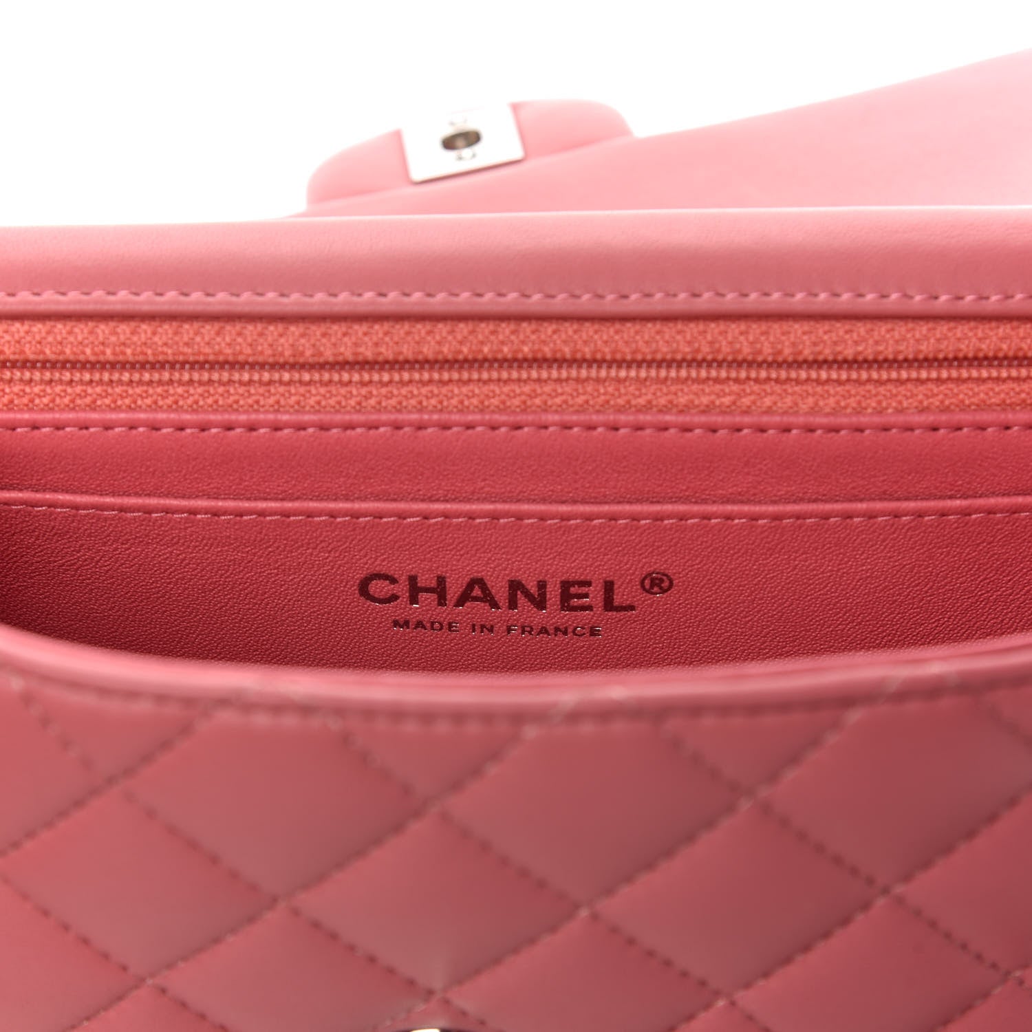 Chanel Lambskin Quilted Mini Rectangular Flap Pink 7 of 10