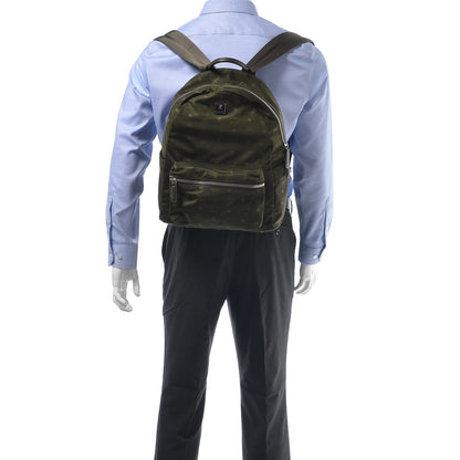 MCM Nylon Monogram Stark Classic Backpack Green 2 of 8