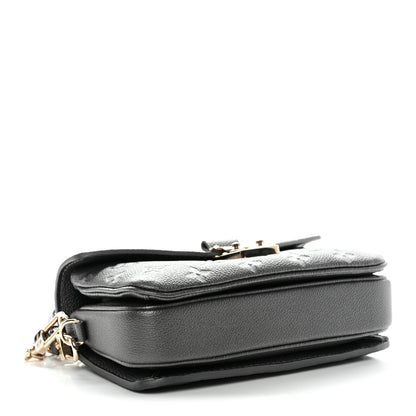 Louis Vuitton Shimmery Empreinte LV Ski Pochette Metis East West Gun Metal 4 of 9