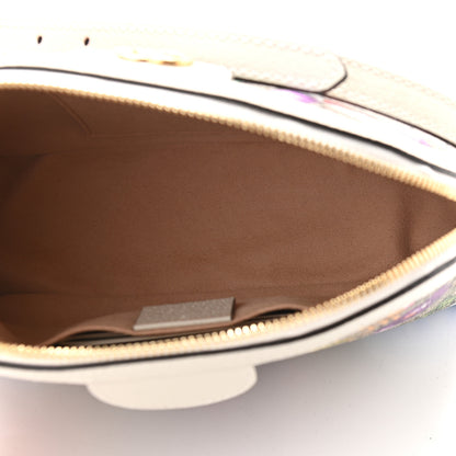 Gucci GG Supreme Monogram Flora Web GG Small Ophidia Dome Shoulder Bag White 5 of 9