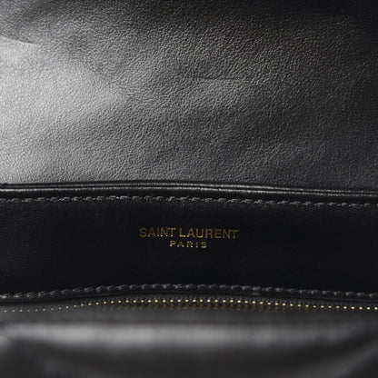 Saint Laurent Calfskin Y Quilted Monogram Toy Loulou Crossbody Bag Black 10 of 13