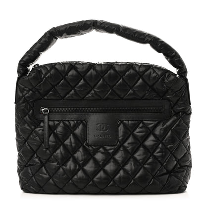 Chanel Nylon Quilted Coco Cocoon Hobo Black 1 of 11