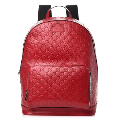 Gucci Guccissima Signature Day Backpack Hibiscus Red 1 of 7