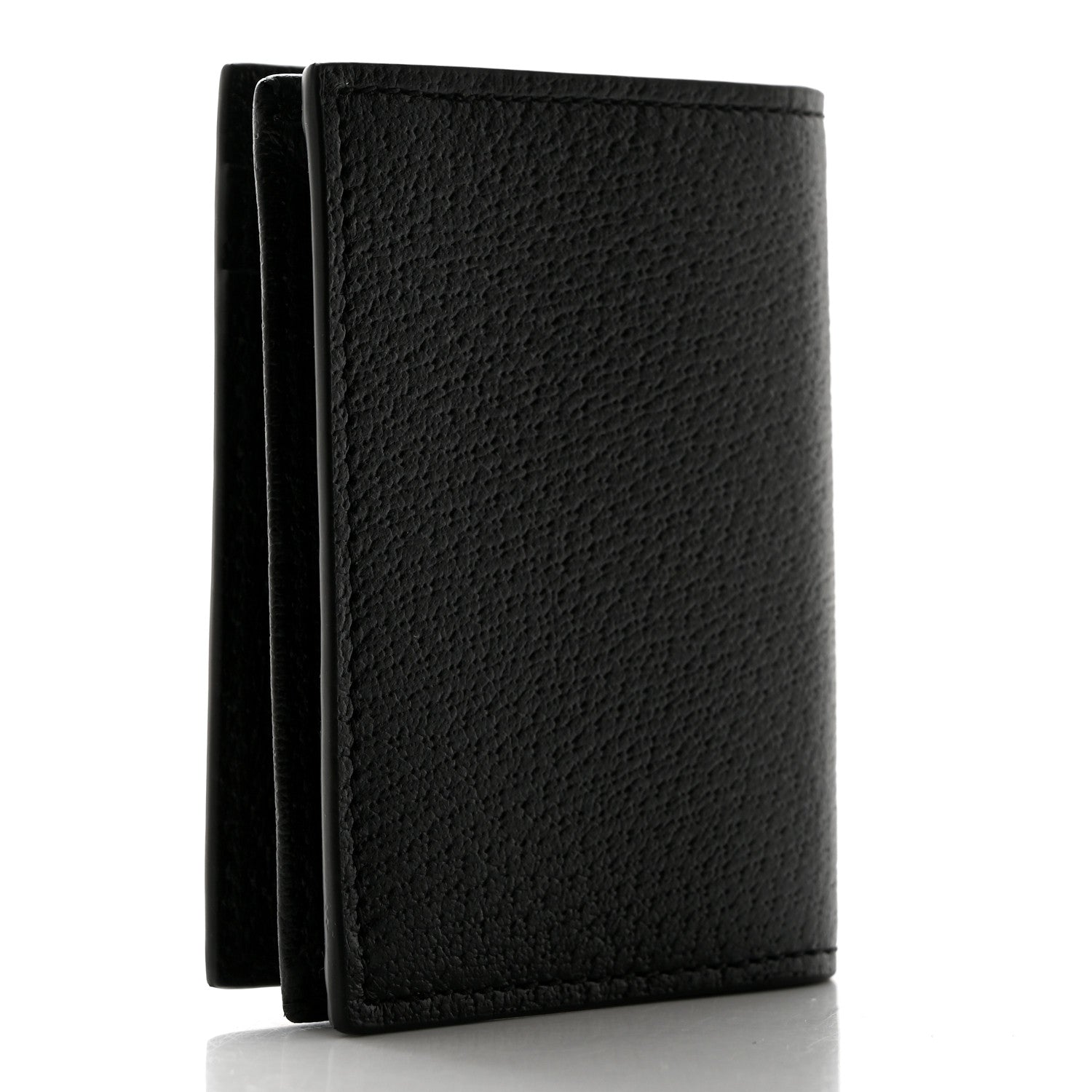 Gucci Calfskin Boar Effect GG Marmont Card Case Black 3 of 7