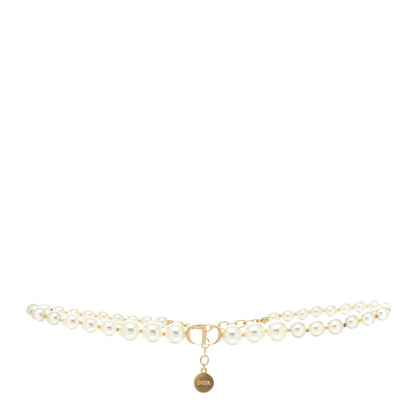 Christian Dior Pearl 30 Montaigne Choker Necklace Gold 1 of 4