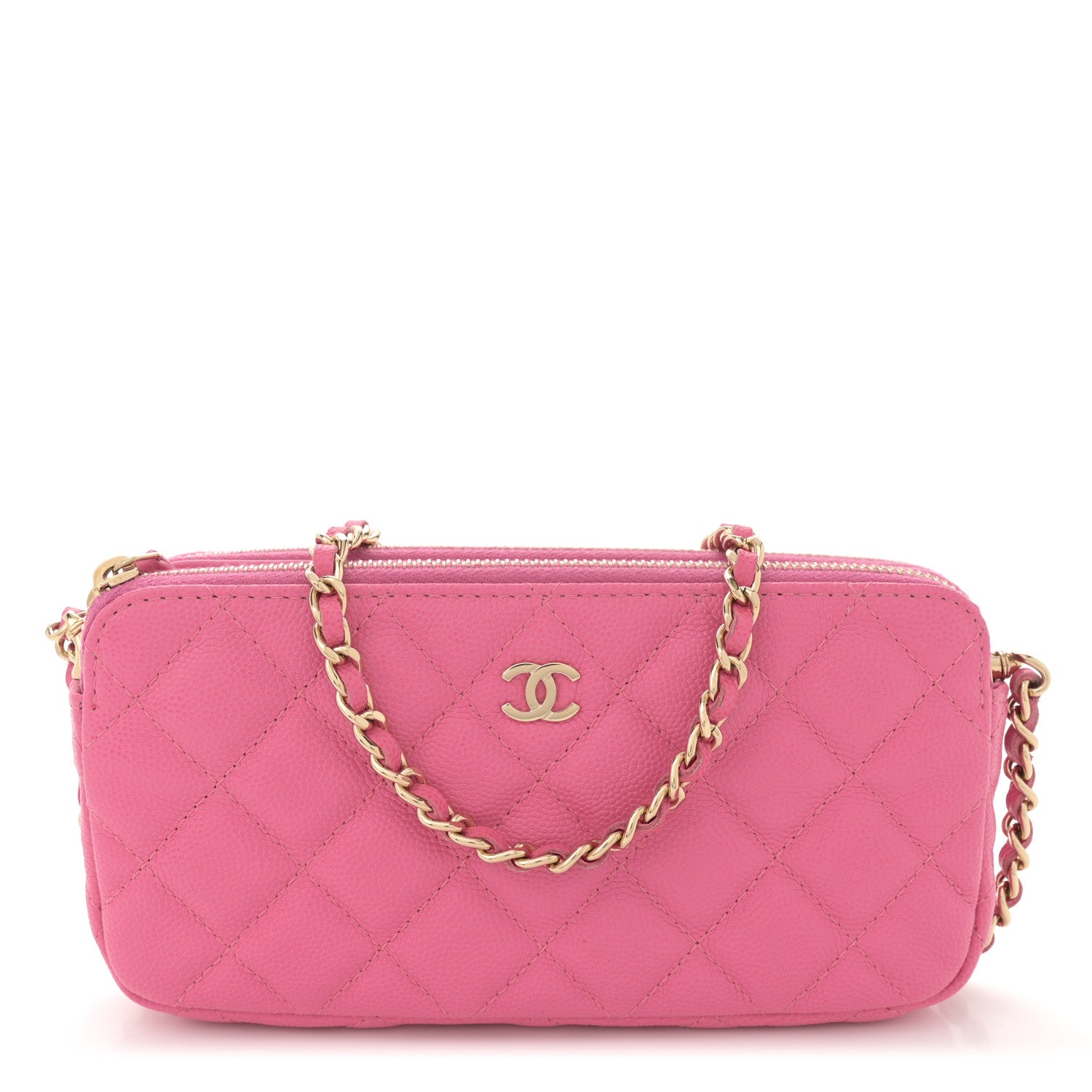 Chanel Caviar Quilted Small Clutch With Chain Pink 1 of 11