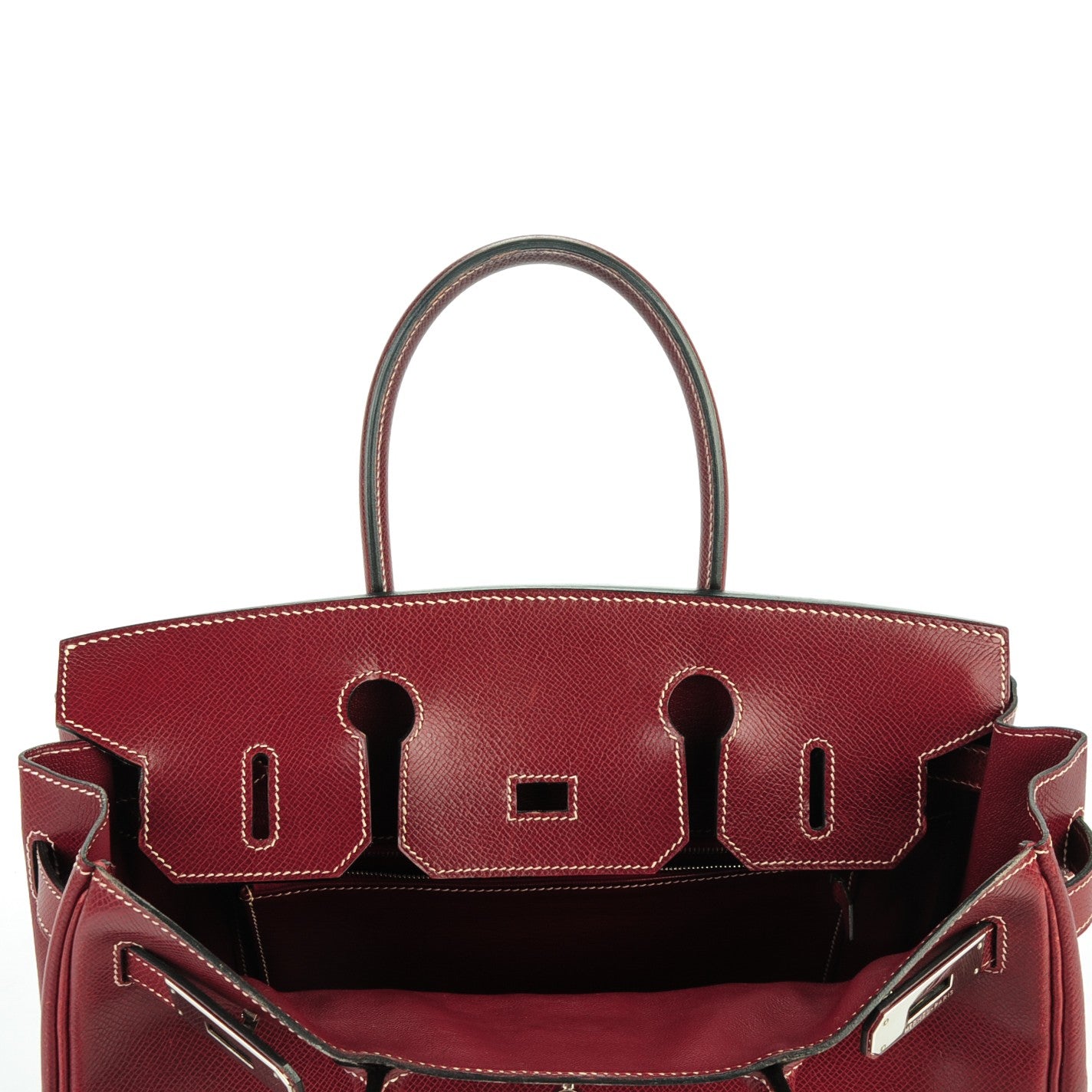 Hermes Veau Lisse Birkin 30 Rouge H 22 of 26