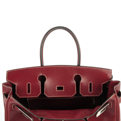 Hermes Veau Lisse Birkin 30 Rouge H 22 of 26