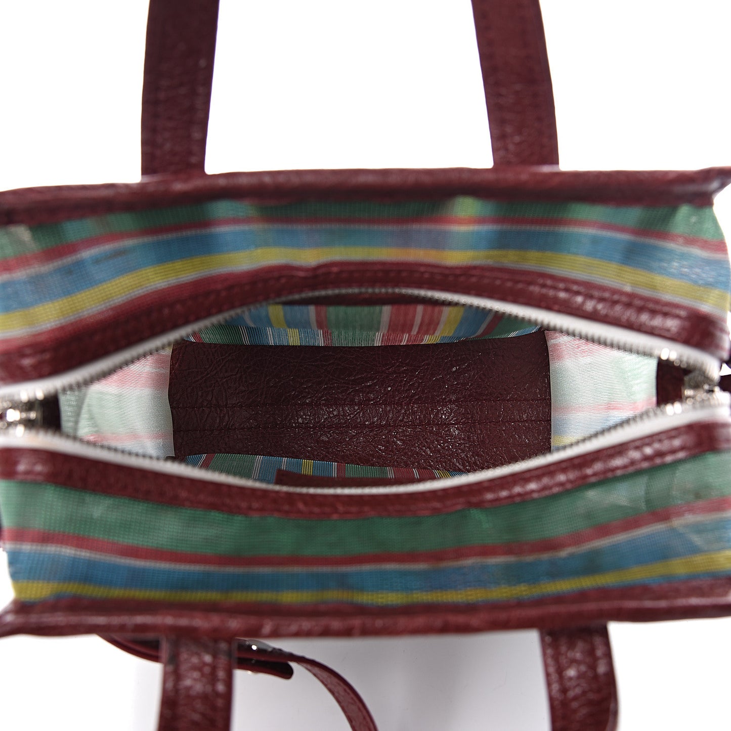 Mesh Agneau Arena XS Bazar Shopper Tote Green Multicolor