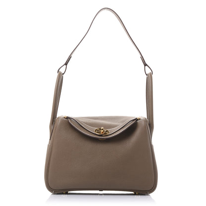 Hermes Taurillon Clemence Lindy 26 Etoupe 1 of 9