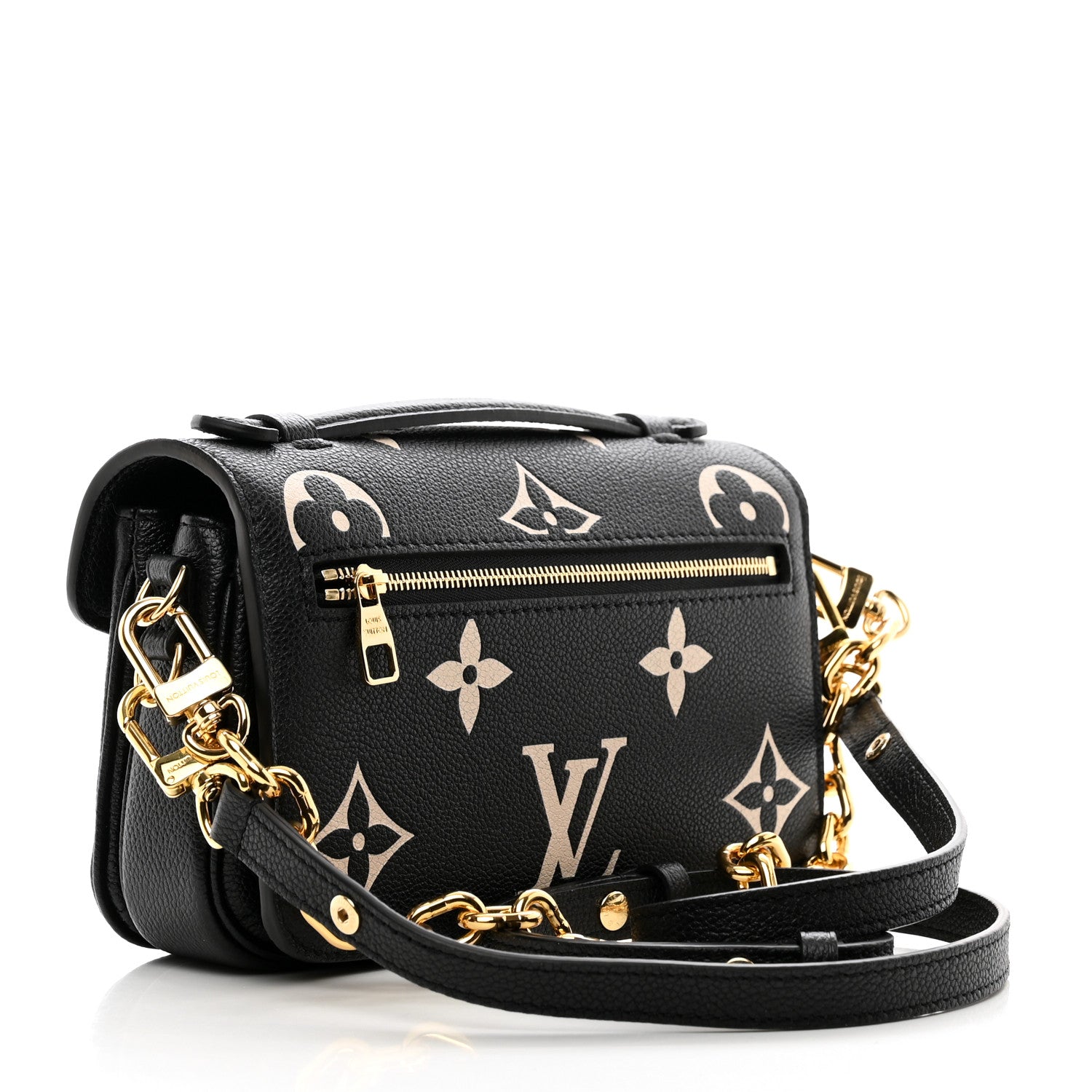 Louis Vuitton Empreinte Monogram Giant Pochette Metis East West Black Beige 3 of 9