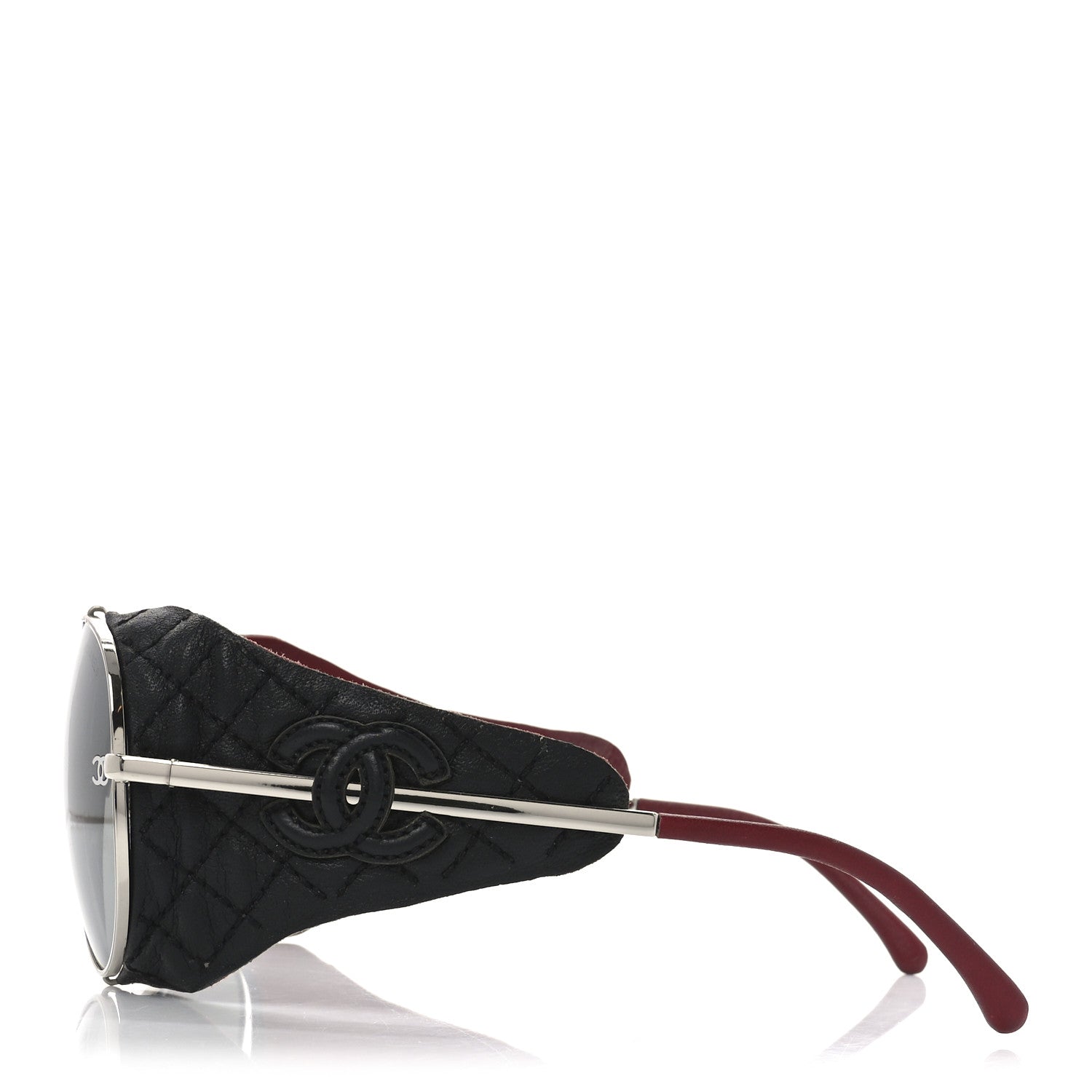Chanel Titanium Lambskin CC Pilot Sunglasses 4192-Q-A Black 3 of 6