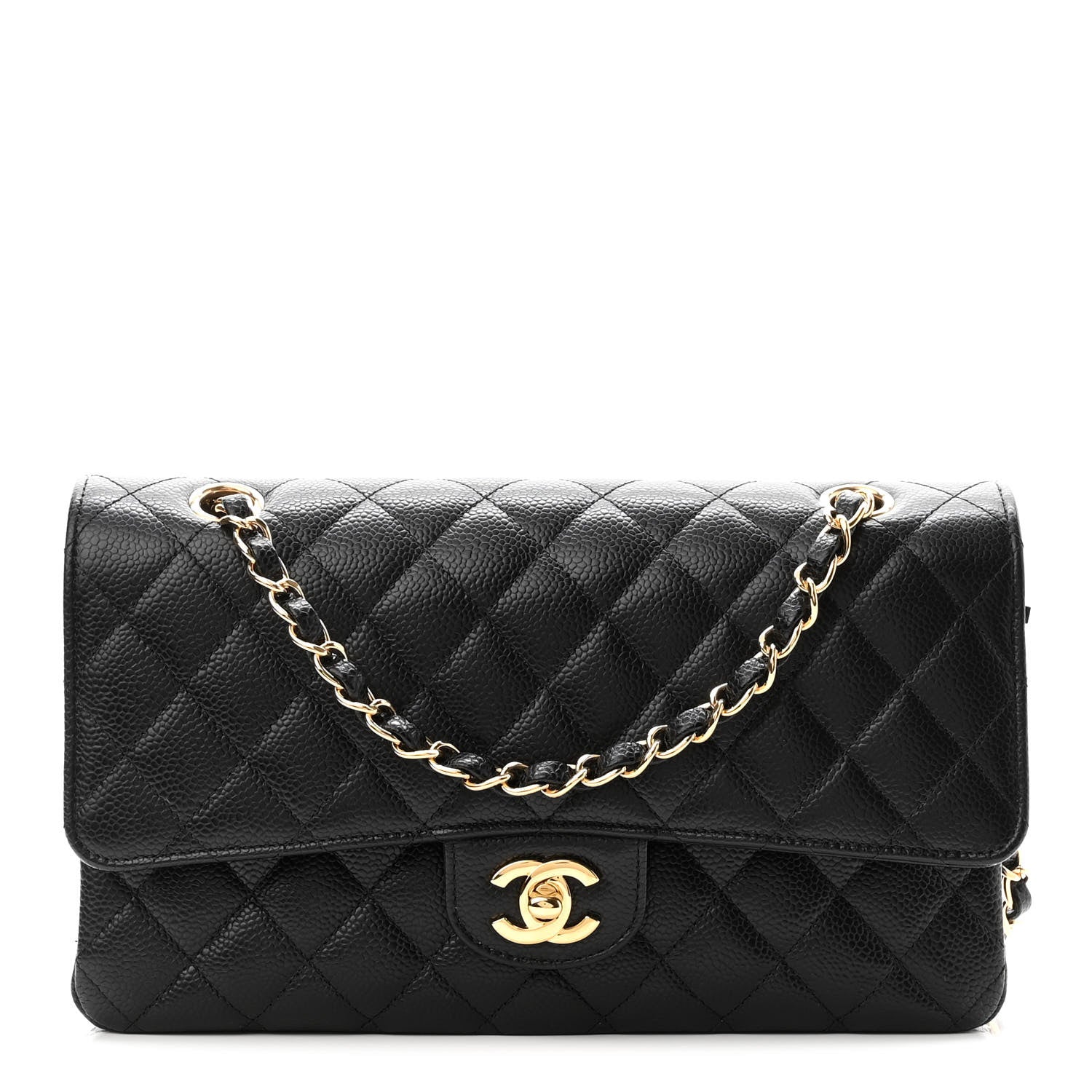 Chanel Caviar Quilted Medium Double Flap Black 1 of 11