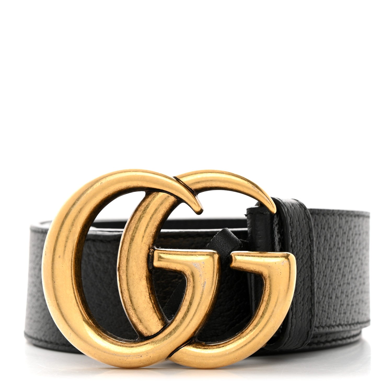 Gucci Textured Calfskin Double G 40mm Belt 85 34 Black 1 of 5