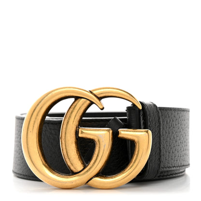 Gucci Textured Calfskin Double G 40mm Belt 85 34 Black 1 of 5