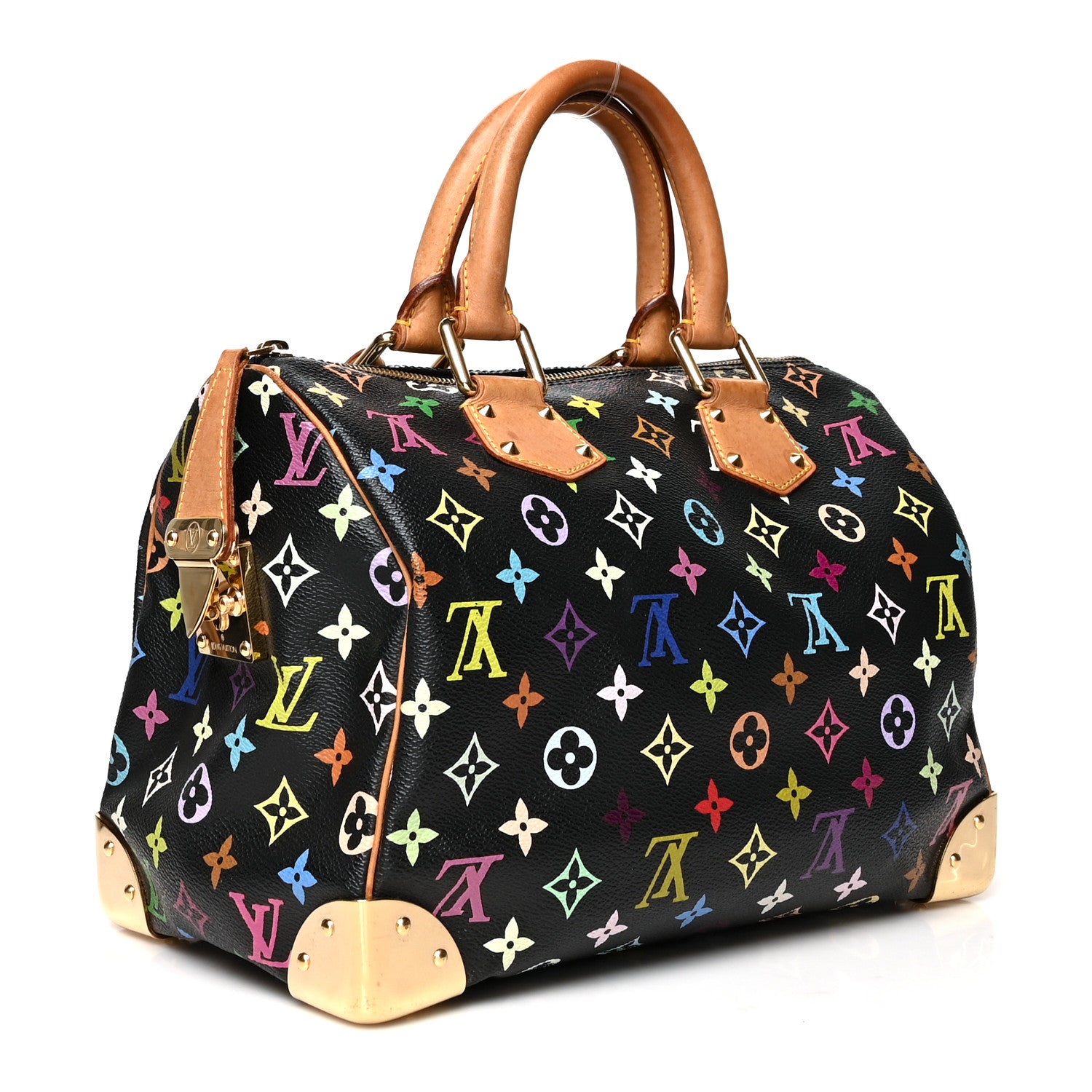 Louis Vuitton Monogram Multicolor Speedy 30 Black 3 of 13