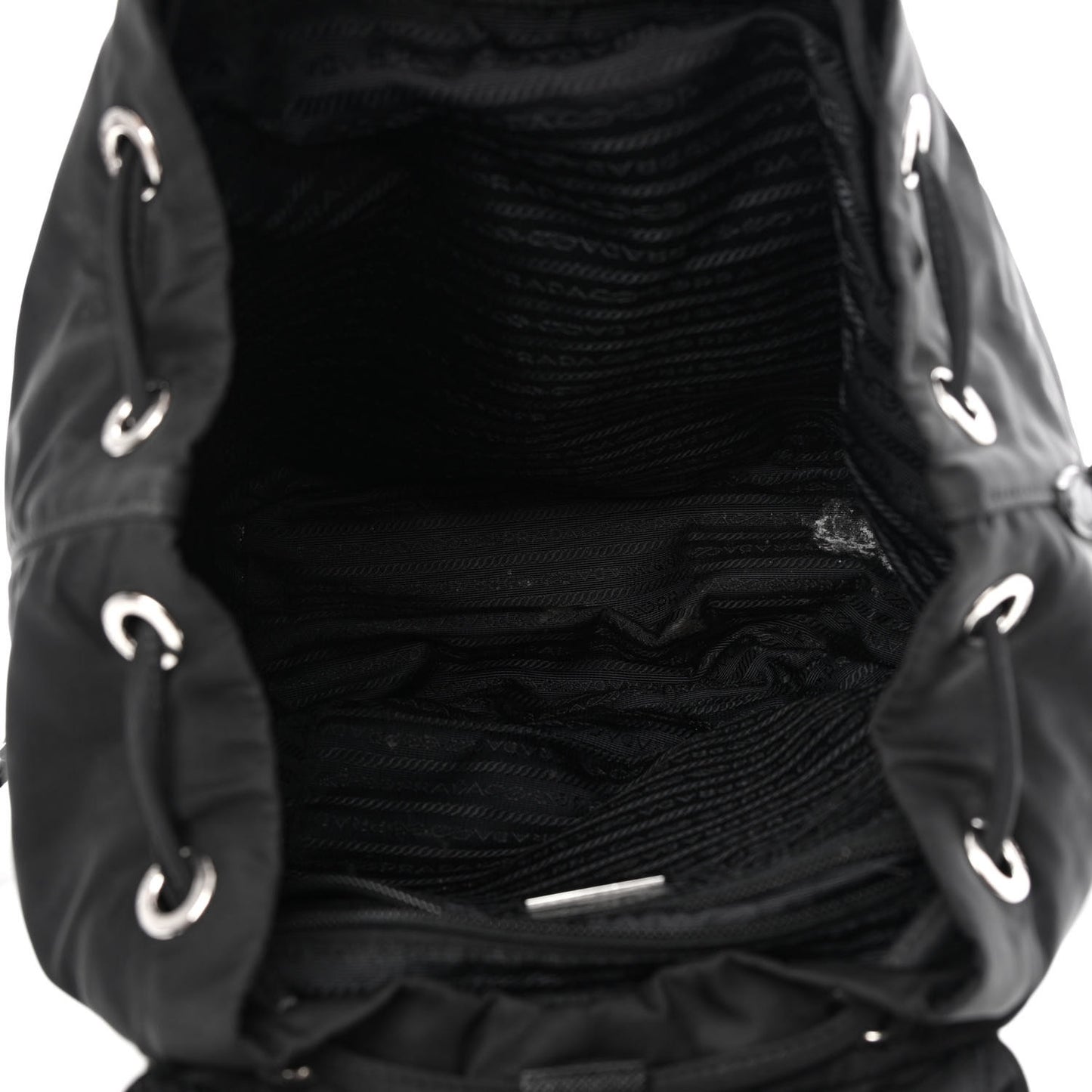 Tessuto Nylon Saffiano Medium Backpack Black