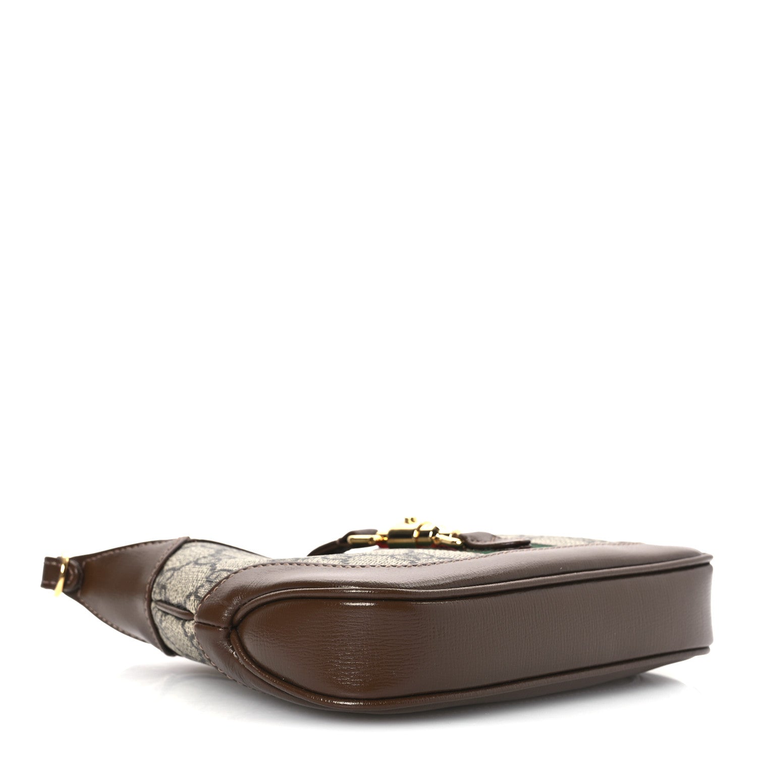 Gucci GG Supreme Monogram Azalea Calfskin Web Mini Jackie 1961 Hobo Beige Ebony Brown Sugar 4 of 11
