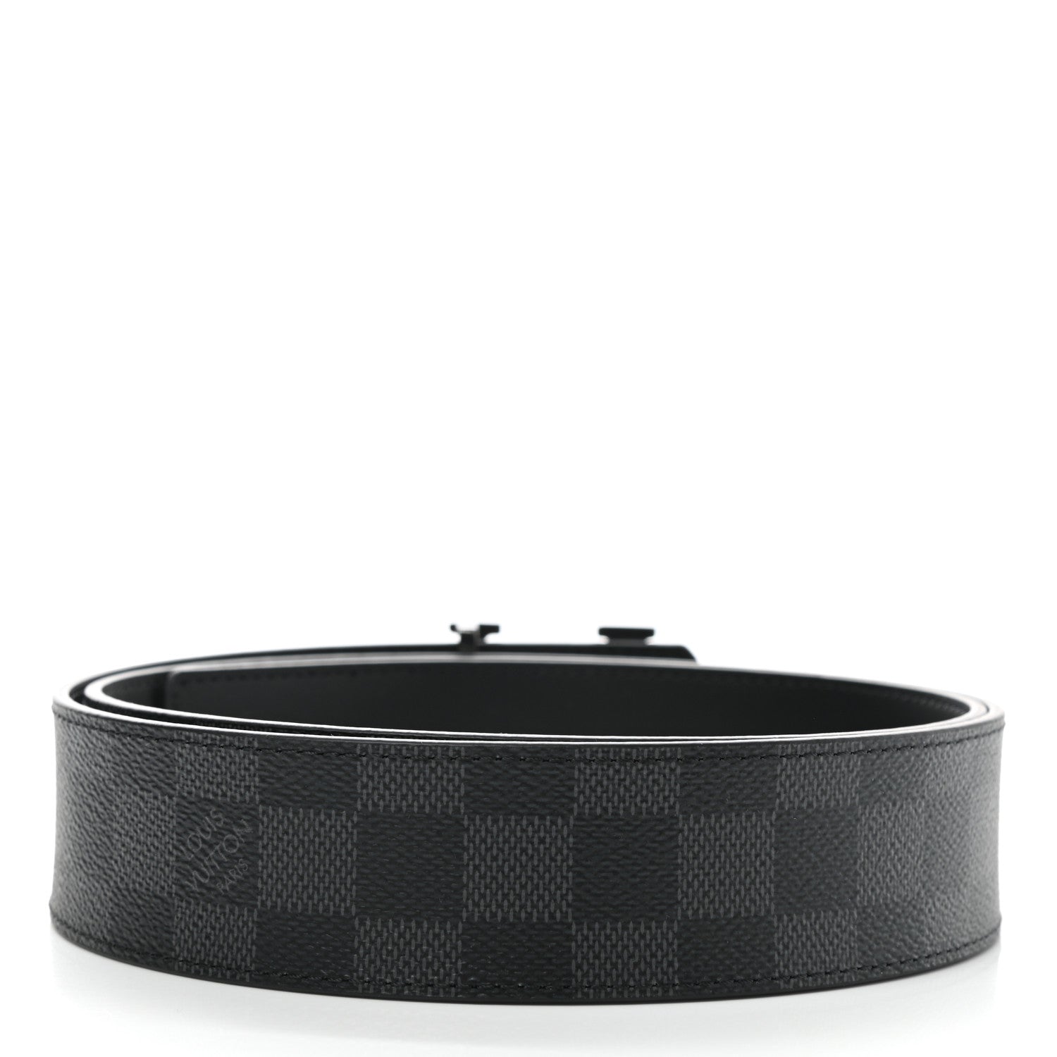 Louis Vuitton Damier Graphite 40mm LV Initiales Belt 95 38 2 of 3