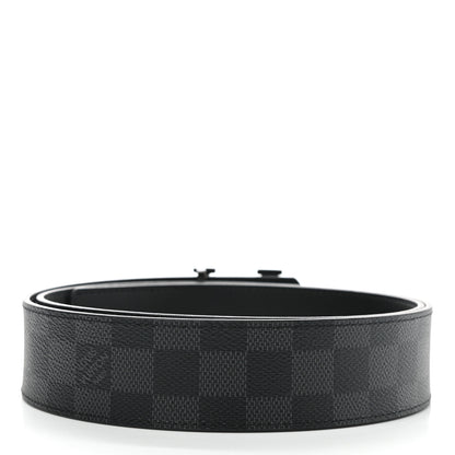 Louis Vuitton Damier Graphite 40mm LV Initiales Belt 95 38 2 of 3