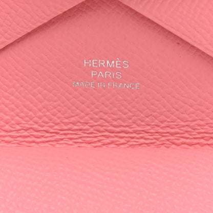 Hermes Epsom Calvi Duo Card Case Rose Confetti 6 of 8