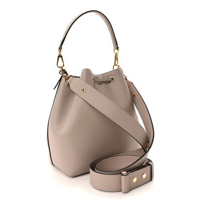 Louis Vuitton LOUIS VUITTON Calfskin Lockme Bucket MM Greige 3 of 8