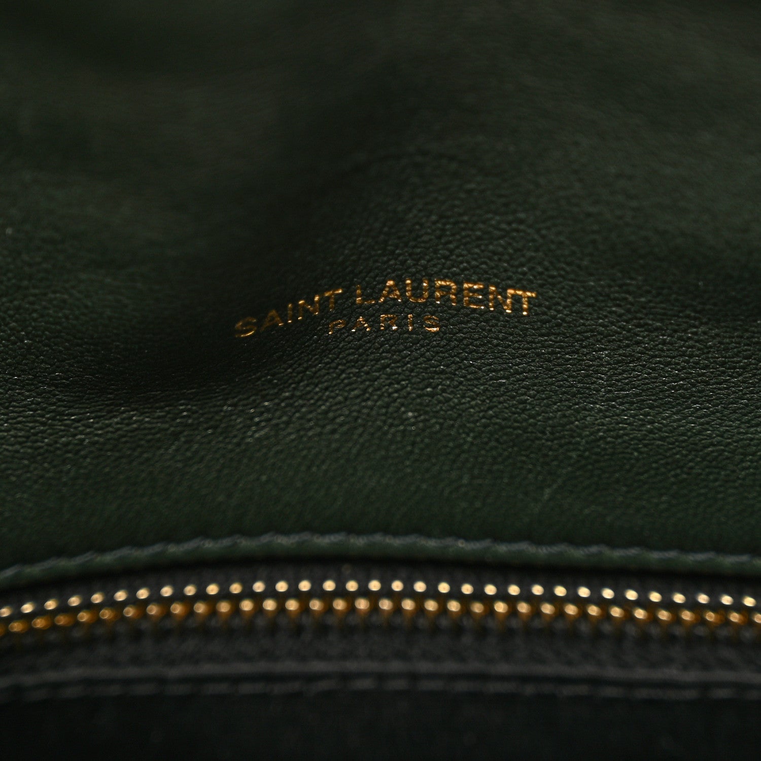 Saint Laurent Lambskin Quilted Toy Loulou Puffer Monogram Chain Satchel Verte Fonce 7 of 11