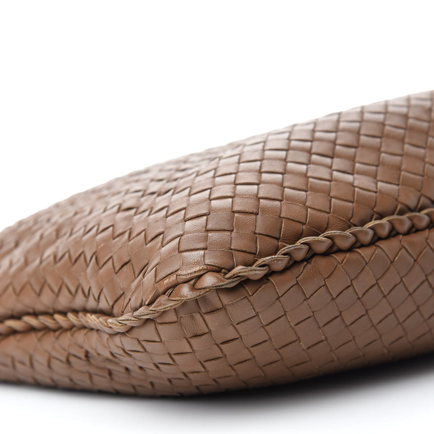 Nappa Intrecciato Small Veneta Hobo Noce