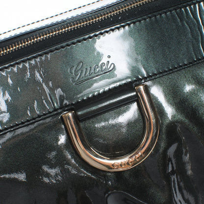 Gucci Patent D Gold Tote Green 5 of 8