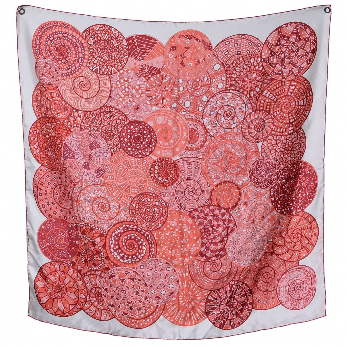 Silk Reves d Escargots Scarf 90