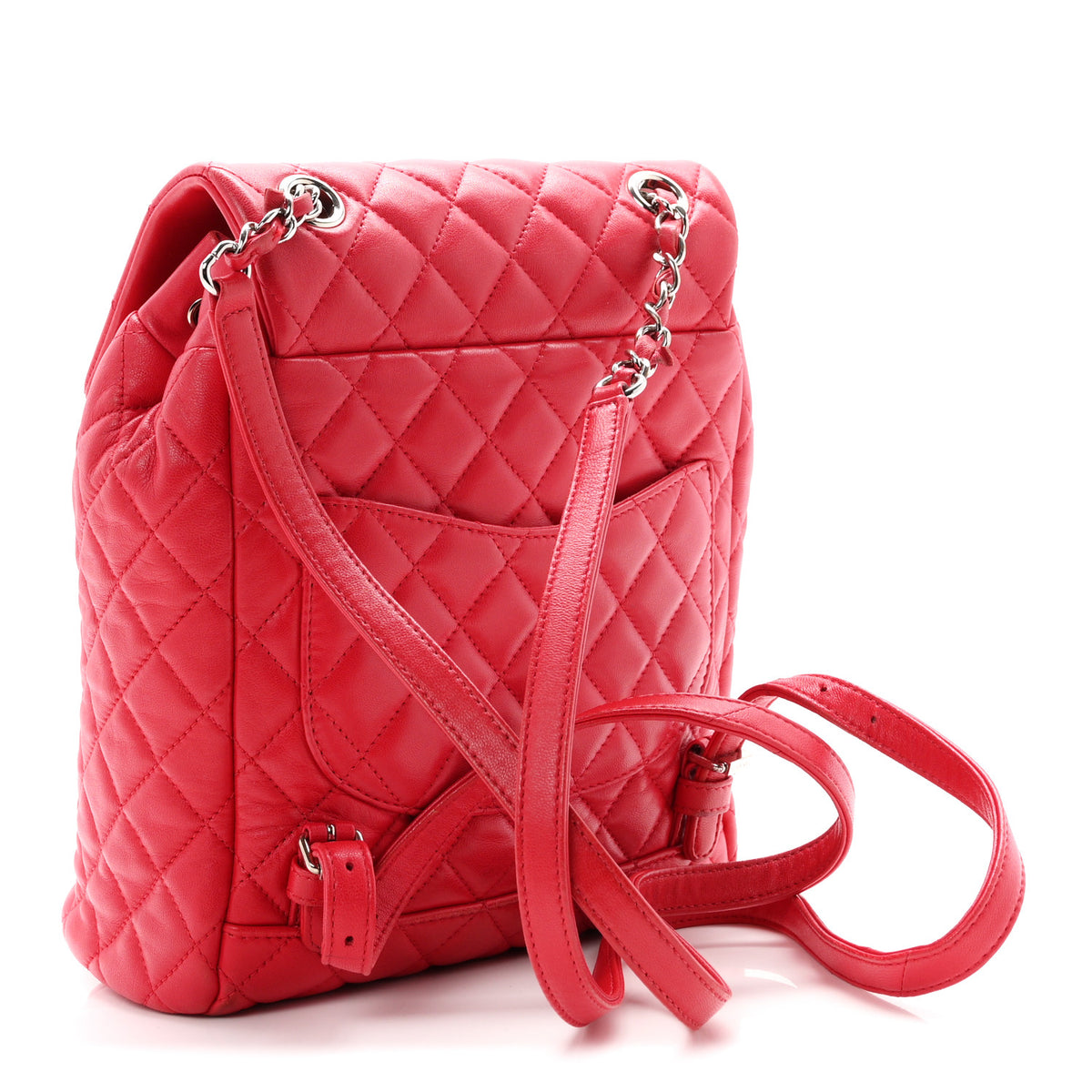 Lambskin Quilted Small Urban Spirit Backpack Dark Pink
