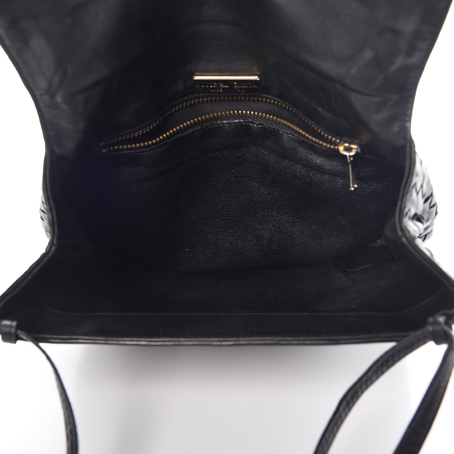 Nappa Intrecciato Crossbody Bag Black