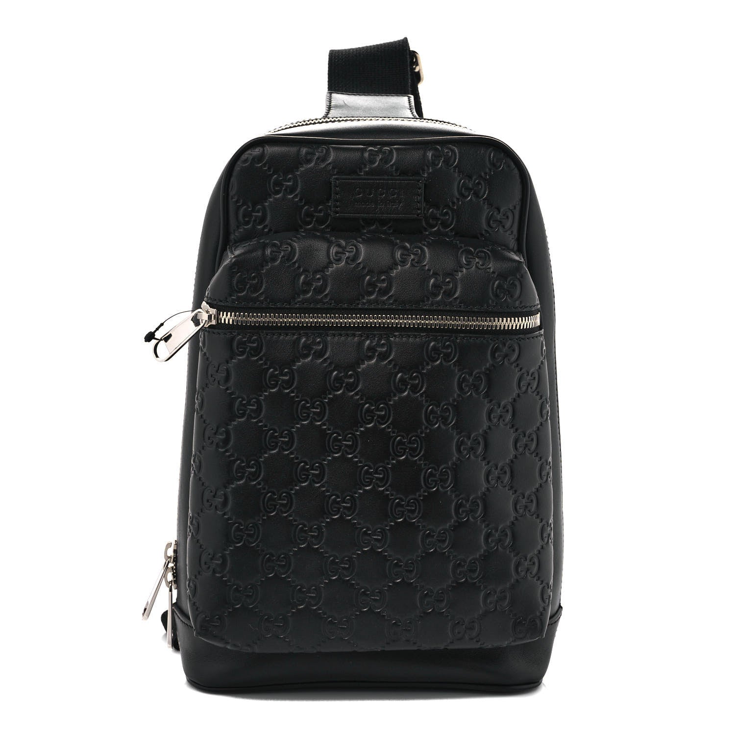 Gucci Guccissima Sling Backpack Black 1 of 9