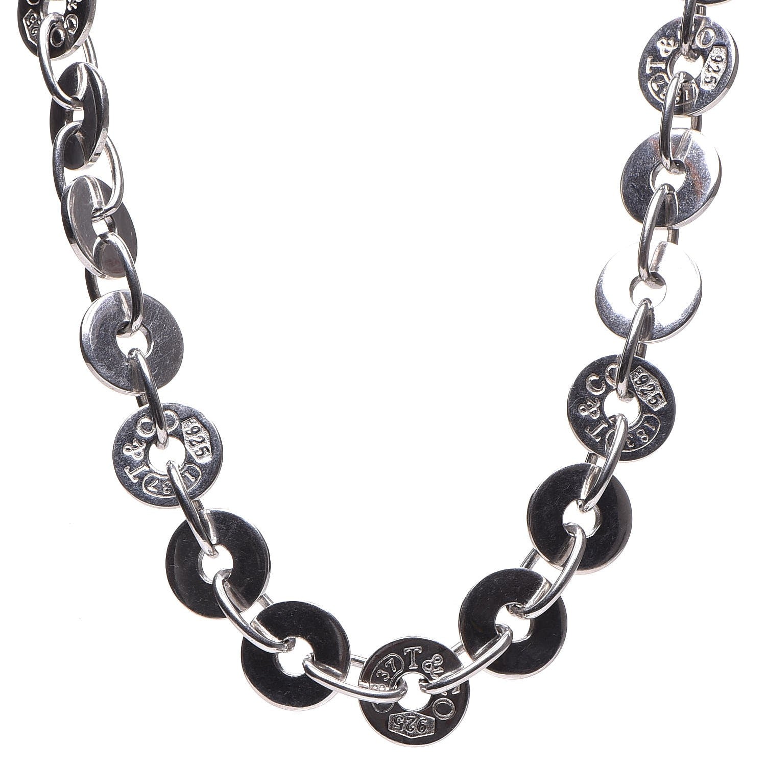 Tiffany Sterling Silver 1837 Circle Necklace 1 of 4