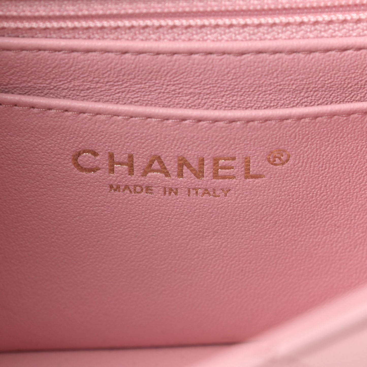 Lambskin Quilted Mini Rectangular Flap Pink
