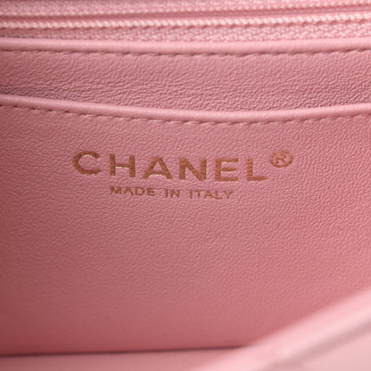 Chanel Lambskin Quilted Mini Rectangular Flap Pink 6 of 11