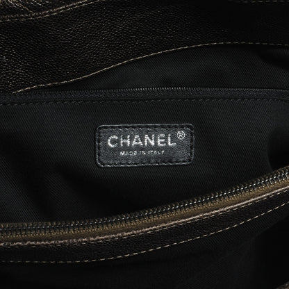 Chanel Iridescent Caviar Quilted Tall Chic Shopping Tote Dark Gold 6 of 7