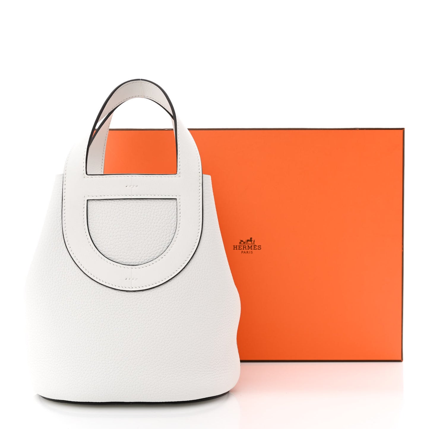 Taurillon Clemence Swift In-The-Loop 18 Bag New White