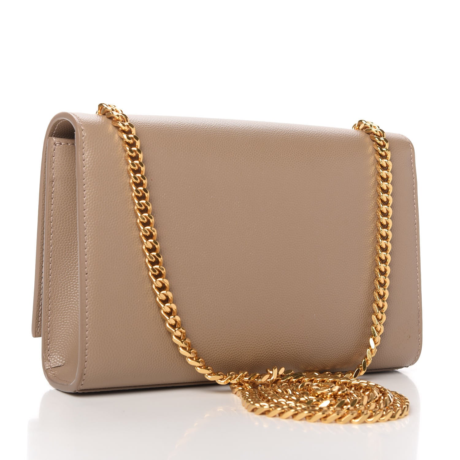 Saint Laurent Grain De Poudre Small Monogram Kate Tassel Satchel Nude Powder 3 of 9