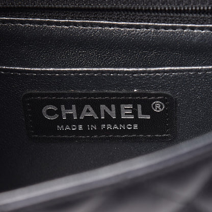 Chanel Iridescent Calfskin Quilted Mini Rectangular Flap Charcoal 9 of 11