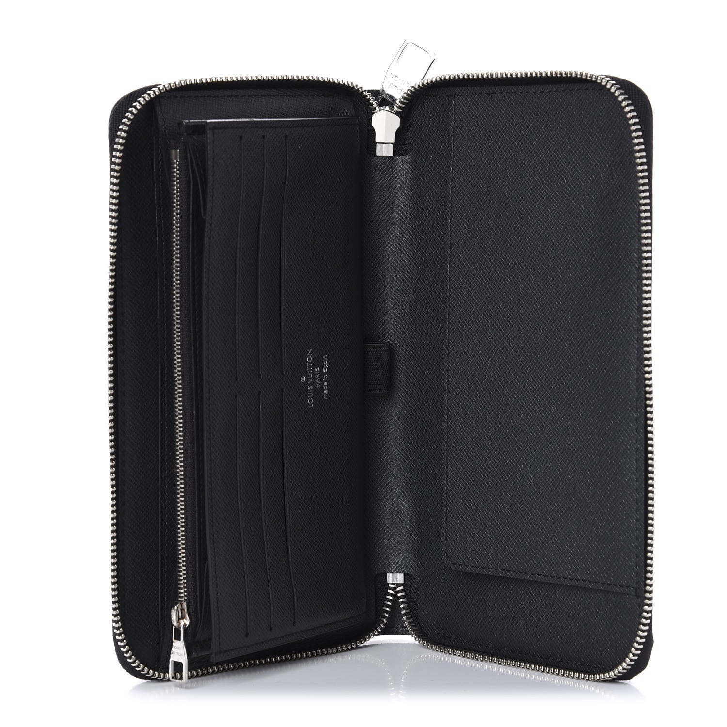 Louis Vuitton Taiga Zippy Organizer Wallet Black 5 of 10