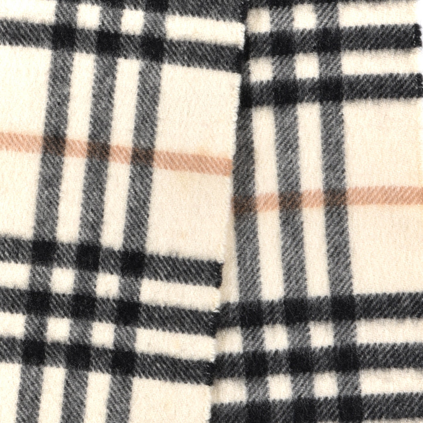 Cashmere Check Fringe Scarf Stone