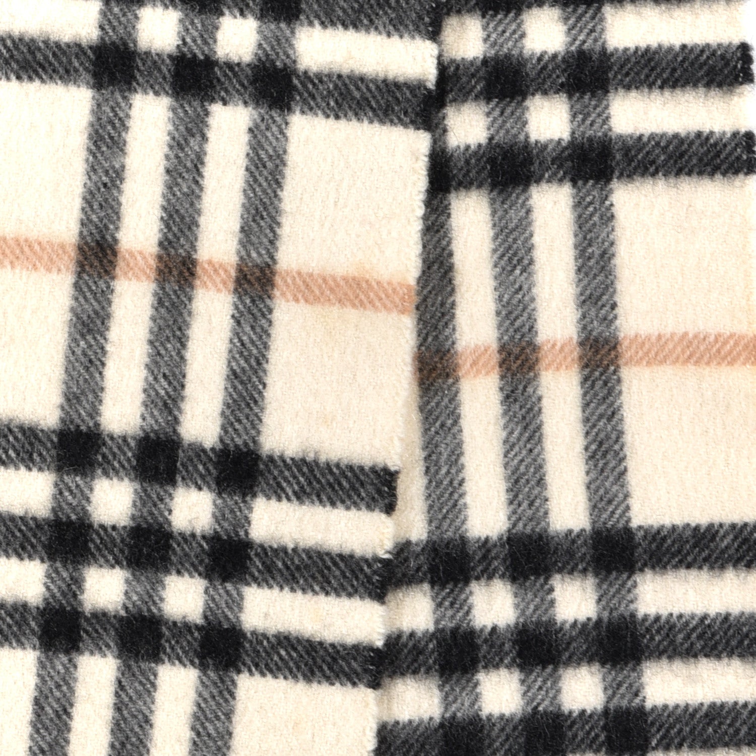 Burberry Cashmere Check Fringe Scarf Stone 3 of 4