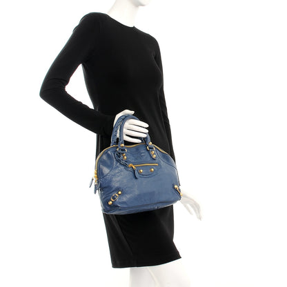 Balenciaga Agneau Giant 12 Gold Hardware Bowling Bag Bleu Persan 3 of 13