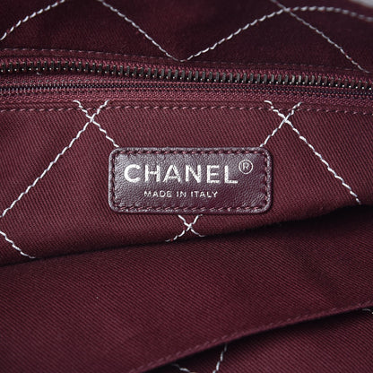 Chanel Grained Calfskin Quilted Small Daily Shopping Tote Light Grey 6 of 7