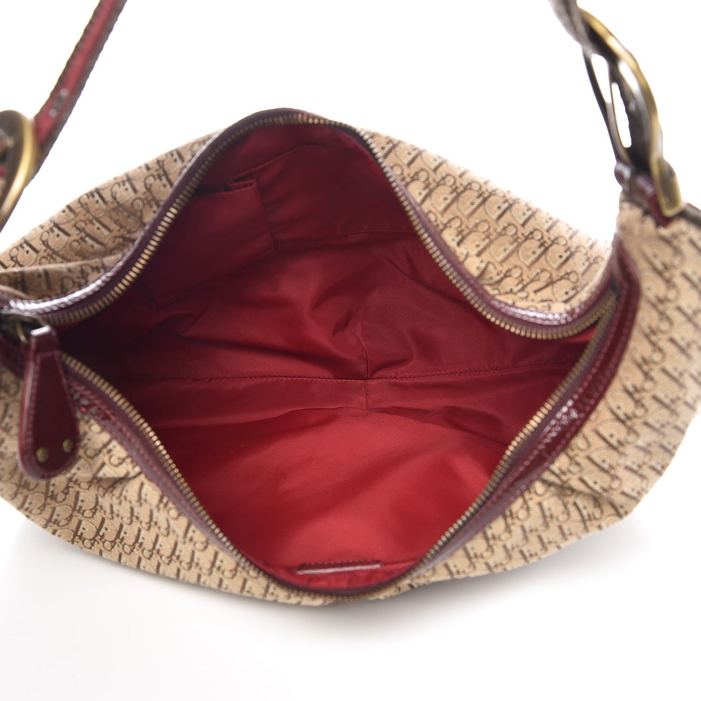 Monogram Buckle Hobo Red