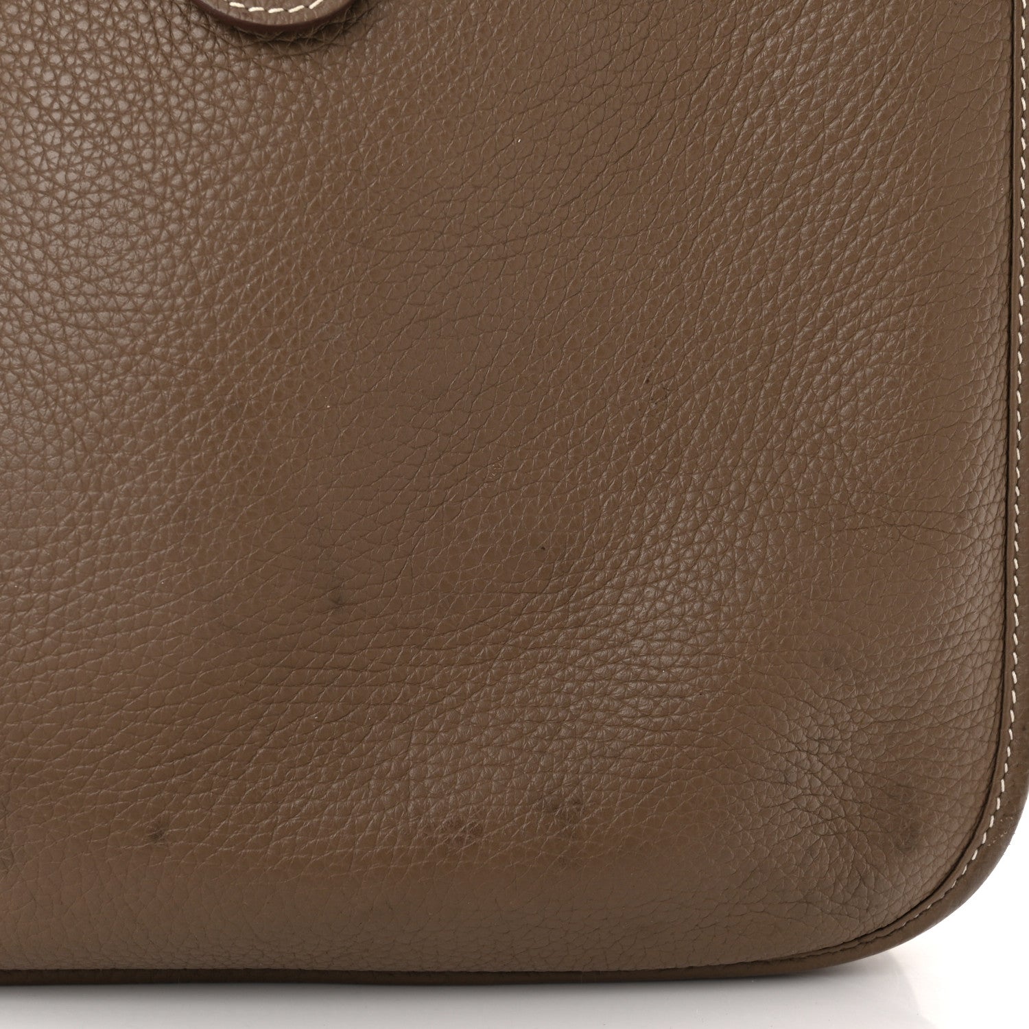 Hermes Taurillon Clemence Evelyne III PM Etoupe 12 of 12