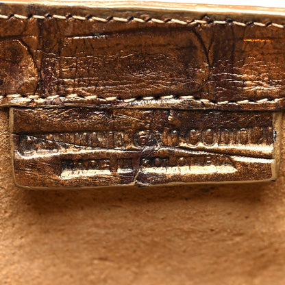 Nancy Gonzalez Metallic Crocodile Clutch Gold 6 of 13